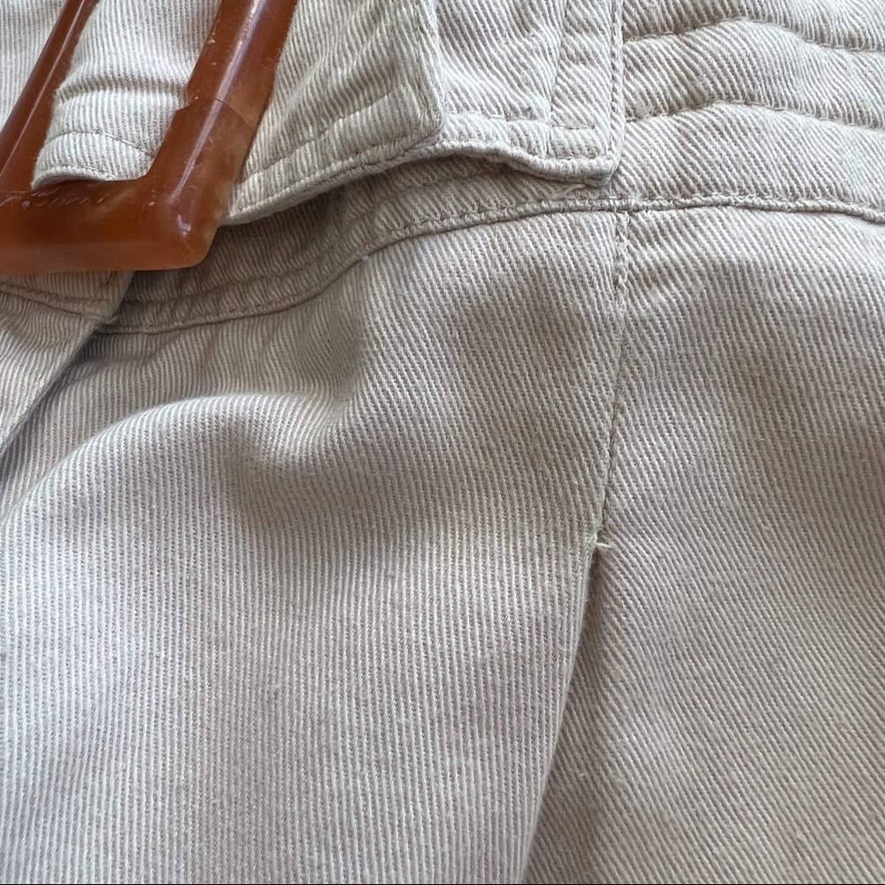 SOLD Vintage high waist beige Turkish cotton pleated mom pants 5/6 - Picture 12 of 16